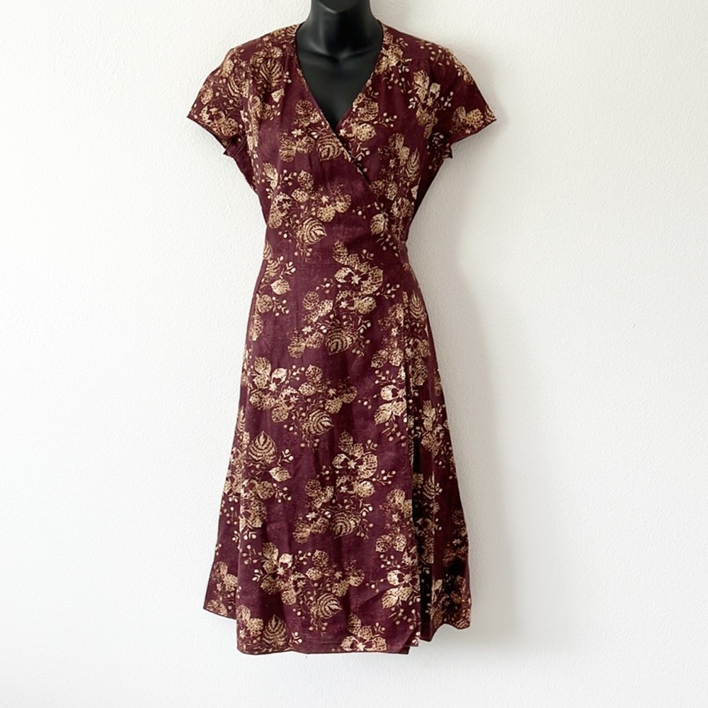 J Jill MIDI Floral Wrap Dress